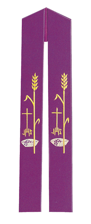 IHS and Wheat Priest Overlay Stole no. 70