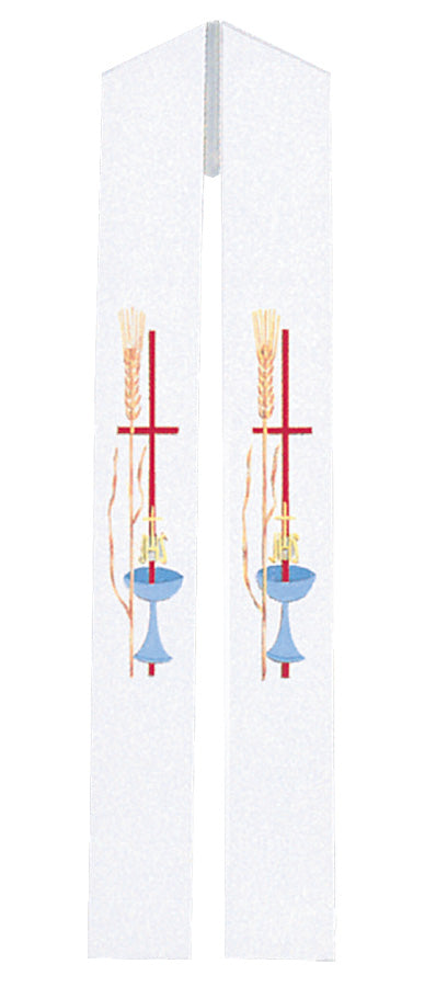 Chalice and Wheat Priest Overlay Stole no. 60