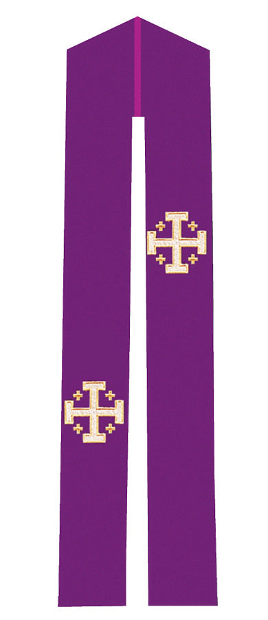 Jerusalem Cross Priest's Overlay Stole no. 707