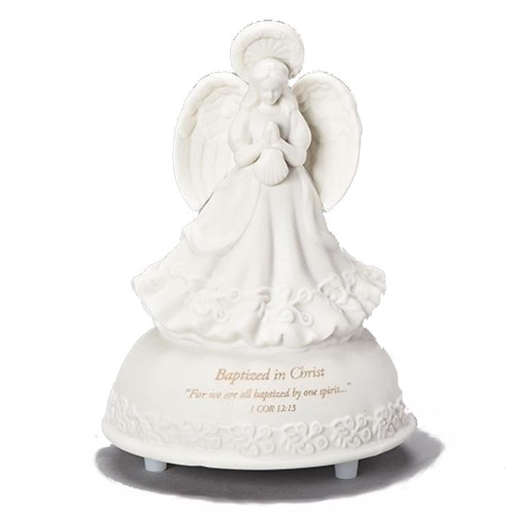 Baptism Keepsake Angel with Music Box