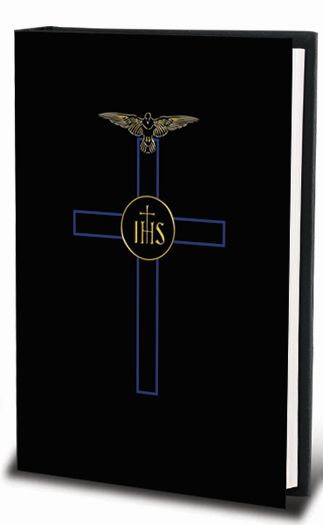 Black Blessed Trinity Missal Leatherette Cover with Foil Stamped Design