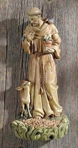 Saint Francis Wall Mount Bird Feeder