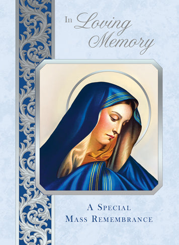 Sorrowful Madonna Mass Cards for Deceased 50ct
