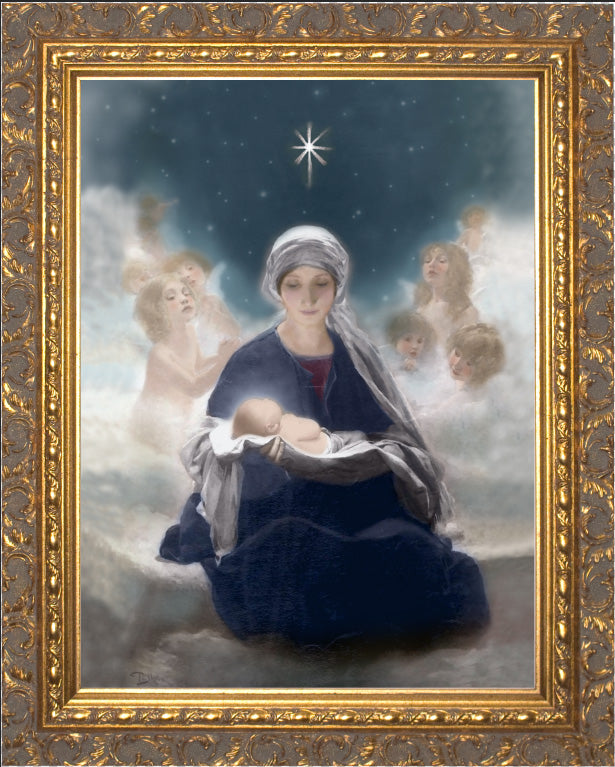 Star of Bethlehem Print Framed under Glass