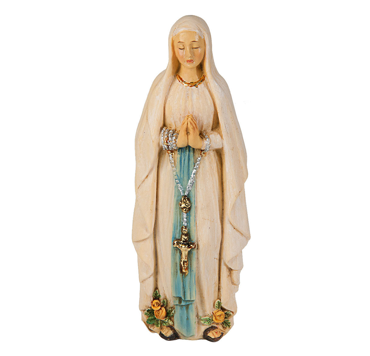 Our Lady of Lourdes 4 inch boxed figure and holy card