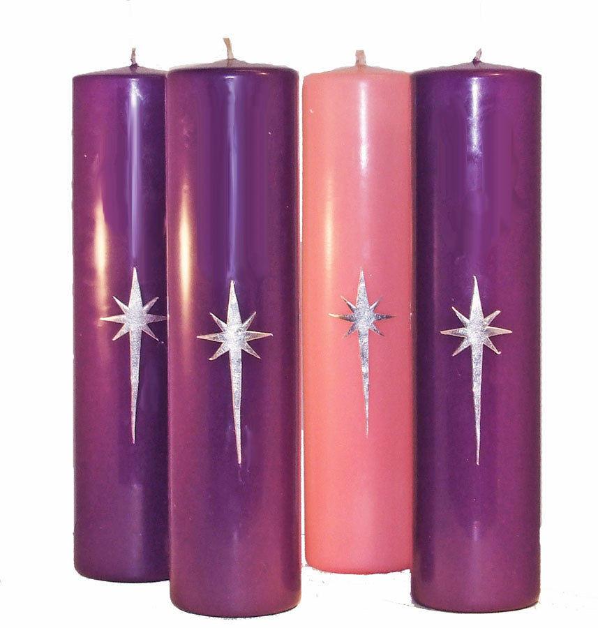 Star of the Magi 3x12 Pillar Advent Candle Set - no. 82303320