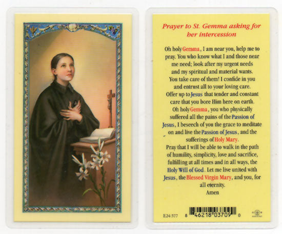 Saint Gemma Holy Card - E24-577