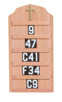 Hanging Hymn Board 4296T