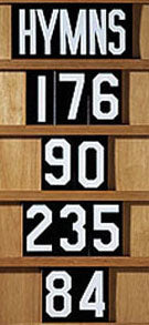 3-1/2 inch Hymn Numbers for Robert Smith Board