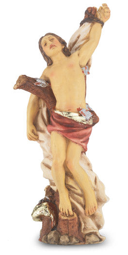 St Sebastian Figure - 4 inches tall boxed with Holy Card 1735-540
