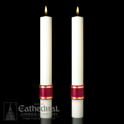 Crux Trinitas Altar Candle Set - All Sizes