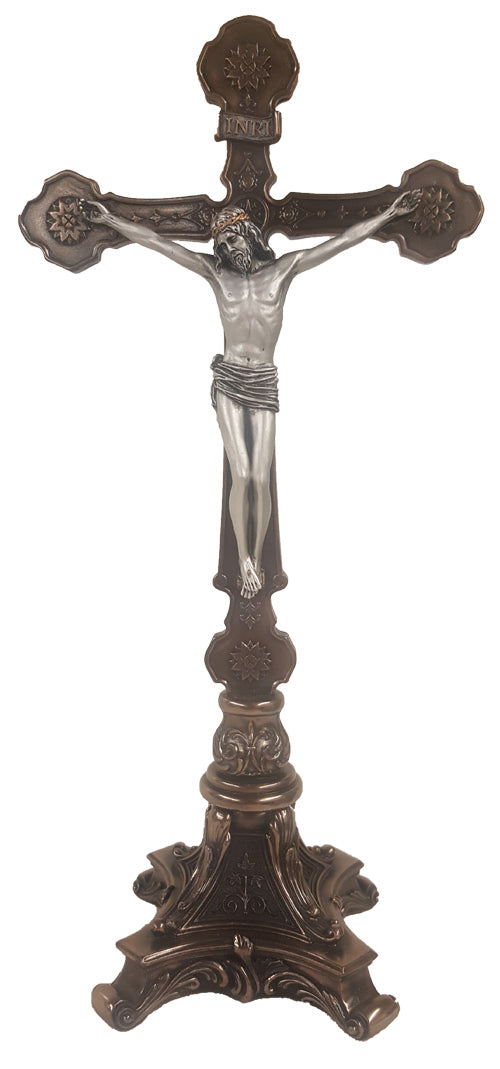 Bronze with Pewter Veronese Collection Standing Crucifix
