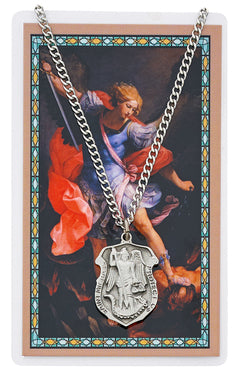 St Michael Pendant and Holy Card Set