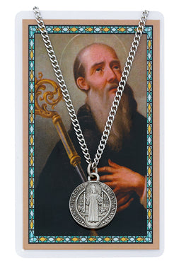 St Benedict Pendant and Holy Card Set