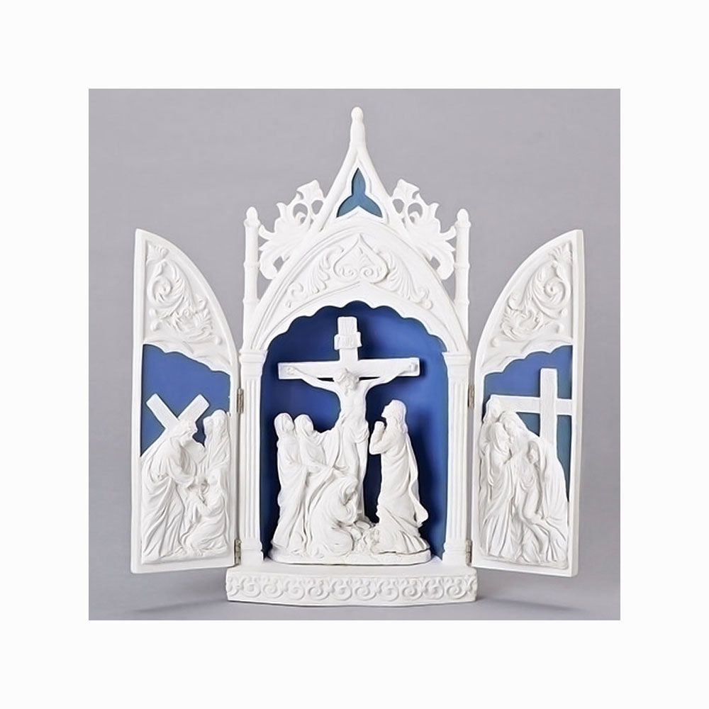 Della Robbia Triptych Crucifixion Scene