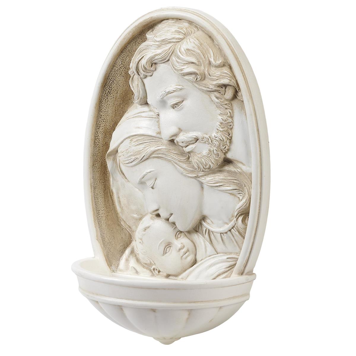 Ivory Finish Holy Family Holy Water Font no. 600511