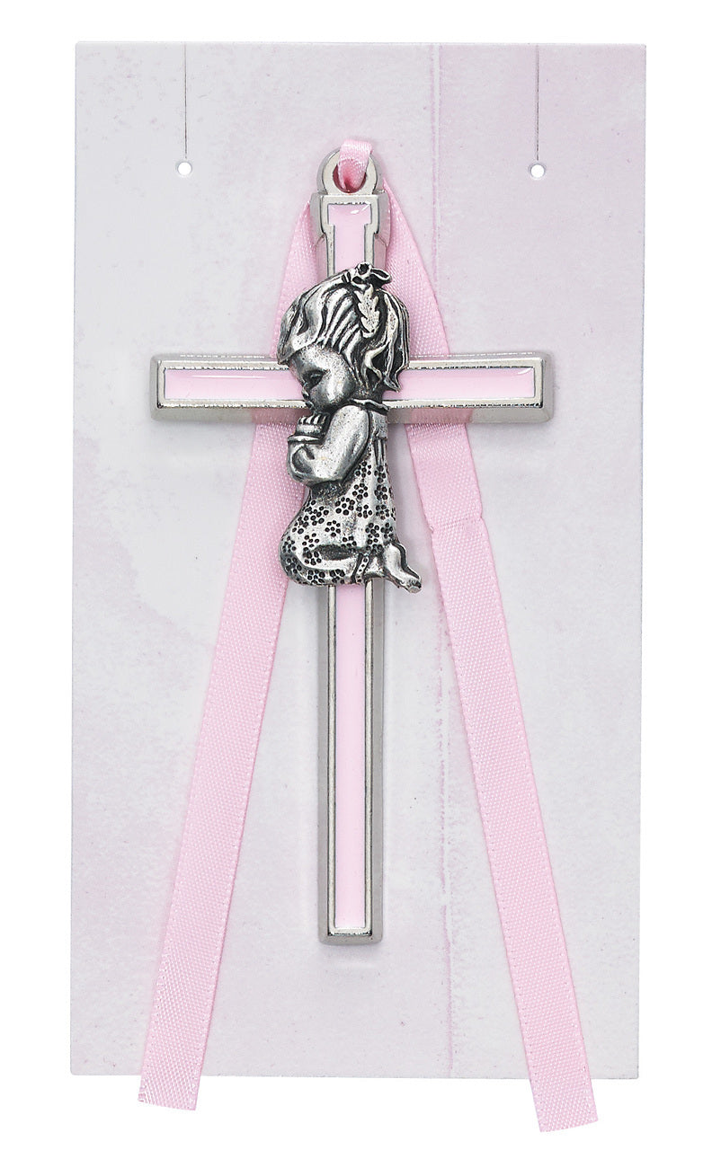Pink Pewter Crib Cross