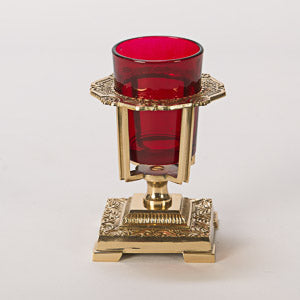 Square Base Small Chapel Votive Candle Holder H288