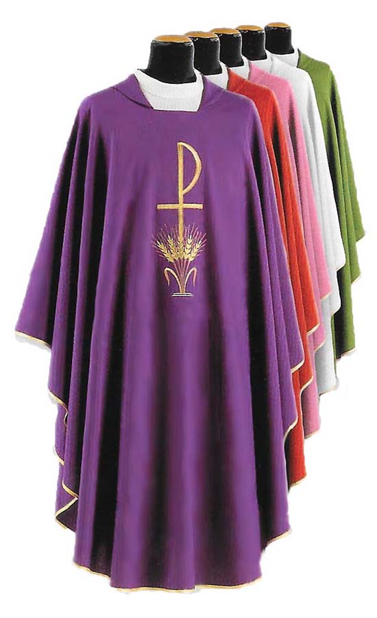 Primavera Chi Rho & Wheat Chasuble 305