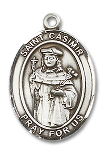 St. Casimir of Poland Sterling Silver Medal 8113SS/18S