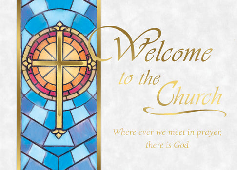 Welcome to the Church Gold Foil Greeting Cards - 25 ct