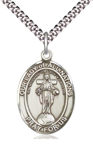 Our Lady of All Nations Sterling Silver Medal