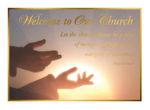 Hands of Pope Francis Welcome Greeting Cards - 25 count per box