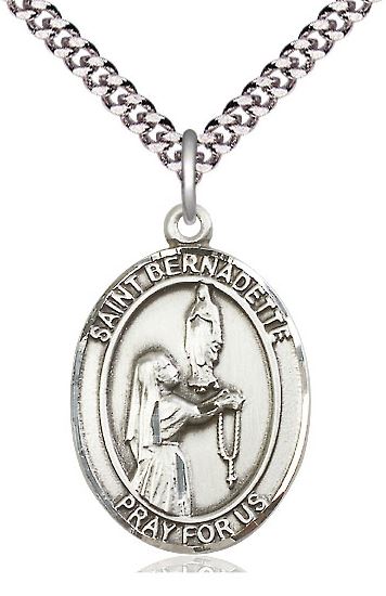 St. Bernadette Sterling Silver Medal