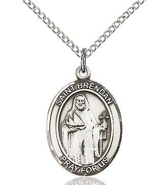 St. Brendan in Sterling Silver Medal