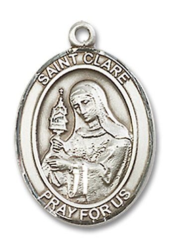 St. Clare of Assisi Sterling Silver Medal