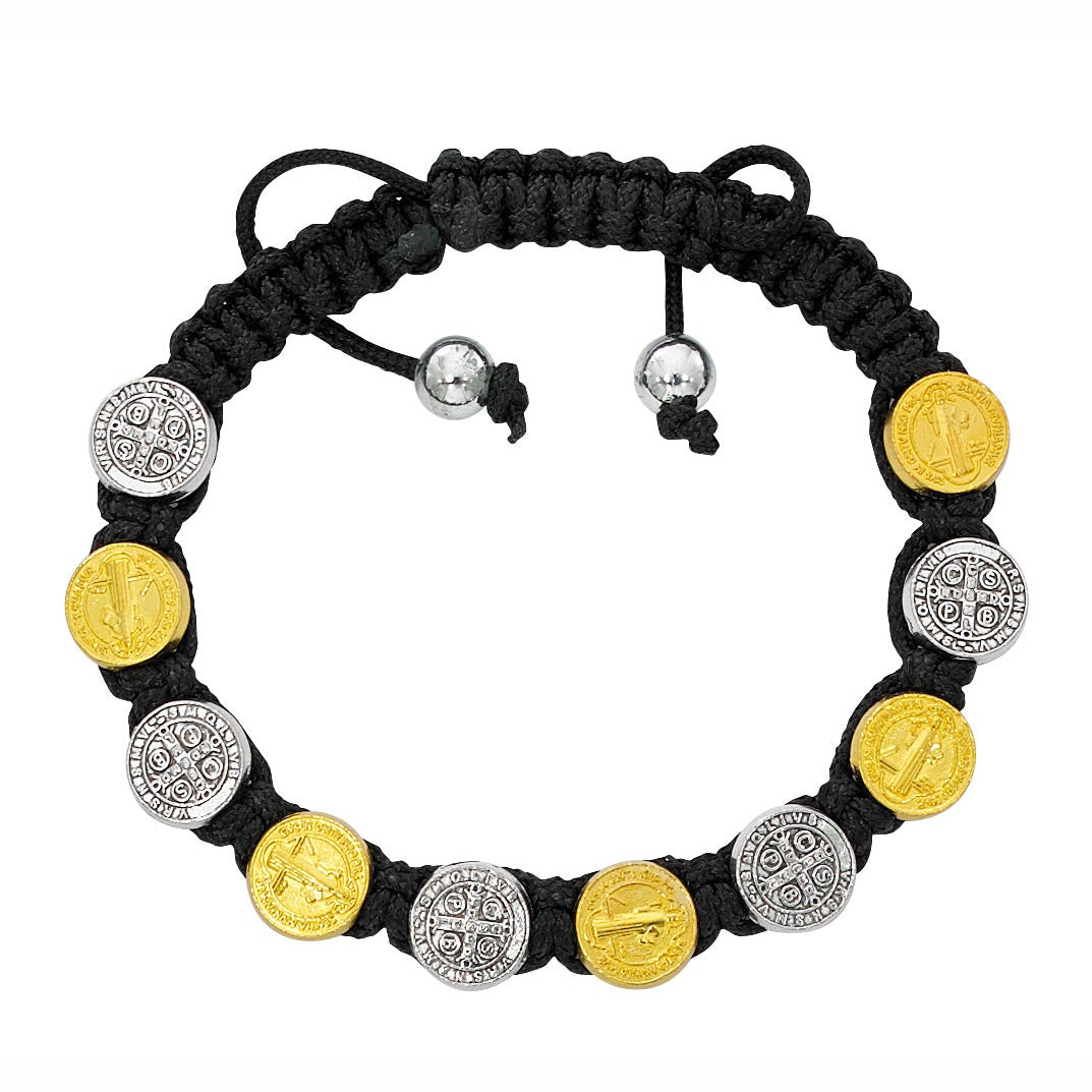 St. Benedict Black Cord Bracelet