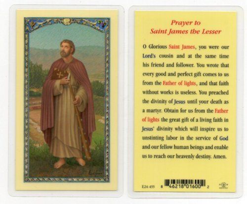 Prayer to Saint James the Lesser Holy Card - E24-455