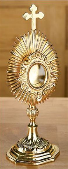Brass Roman Monstrance Style Reliquary
