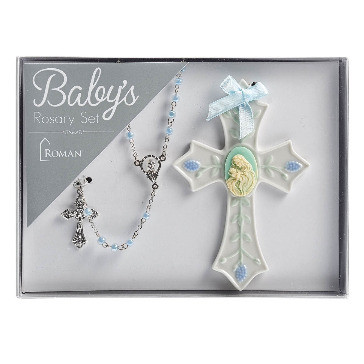 Blue Rosary and Cross Set for Baby
