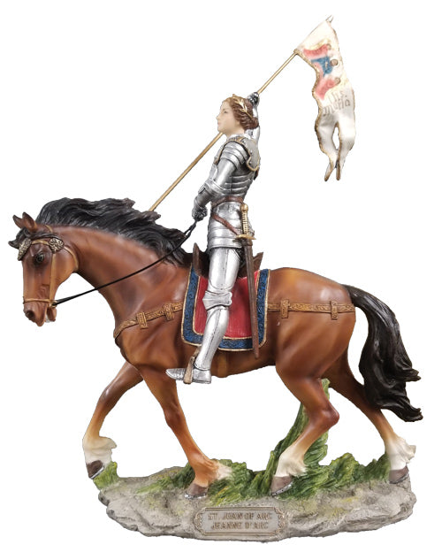 Saint Joan of Arc on Horse Full Color Statue no. SR-76003-C