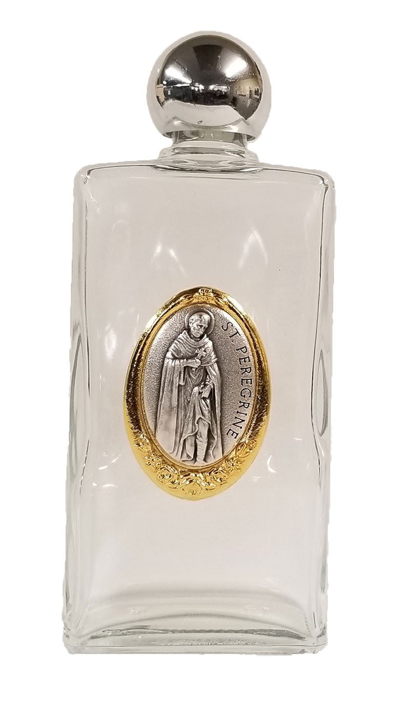 8oz Holy Water Bottle with St. Peregrine