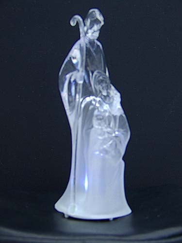 5 inch Acrylic Holy Family Figure - LED Lighted