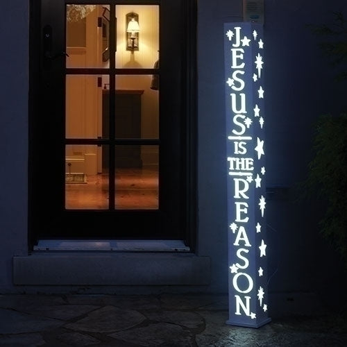 4 foot Jesus is The Reason LED Lightpost