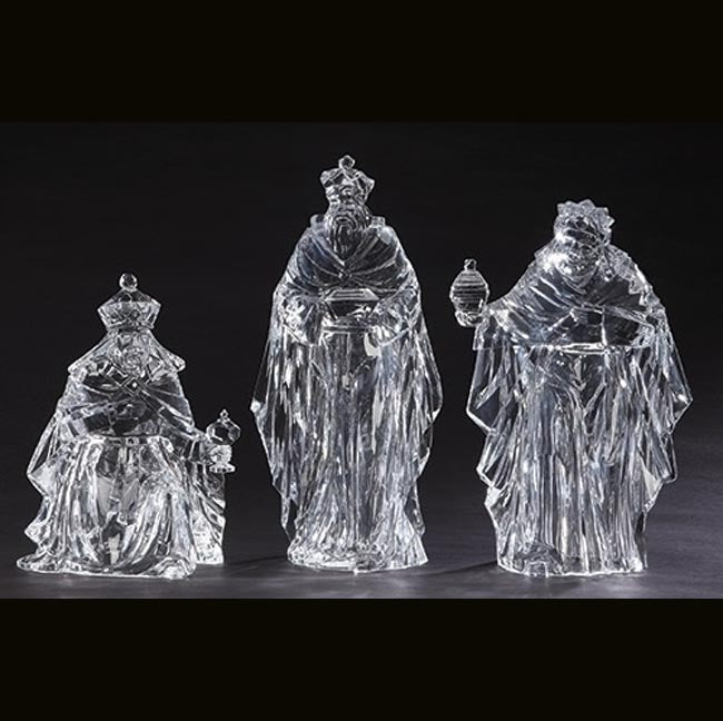 15 inch Crystal Acrylic Three Kings Set no. 32821