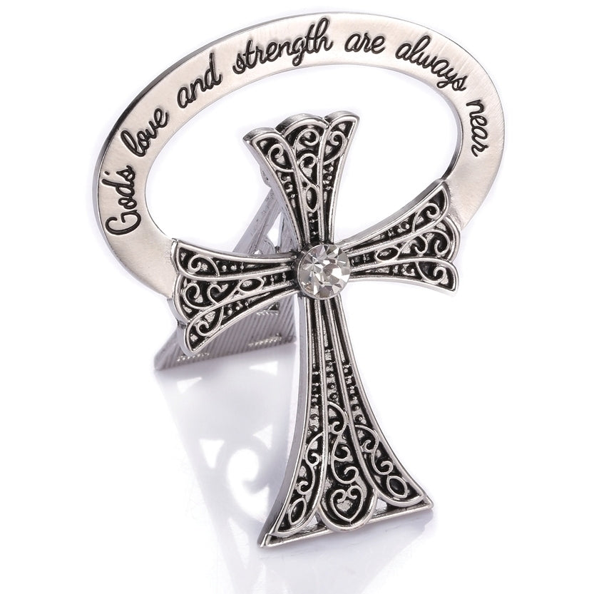 Trust in God Bedside Cross with Center Crystal Center 222800