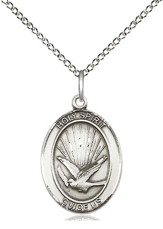Oval Sterling Holy Spirit Medal 8044SS