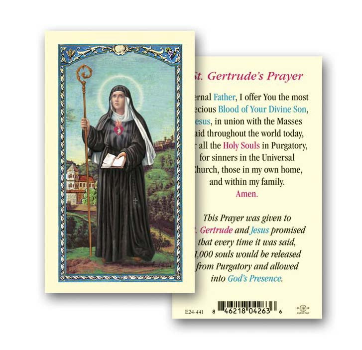 St. Gertrude Prayer Holy Cards - E24-441
