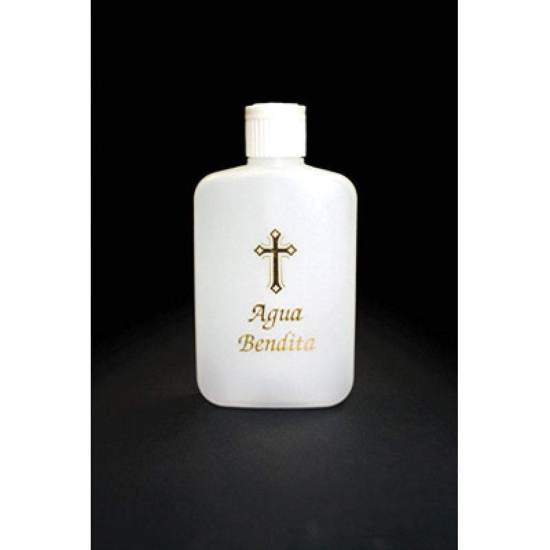 4 oz. Plastic Holy Water Bottle in Spanish Aqua Bendita