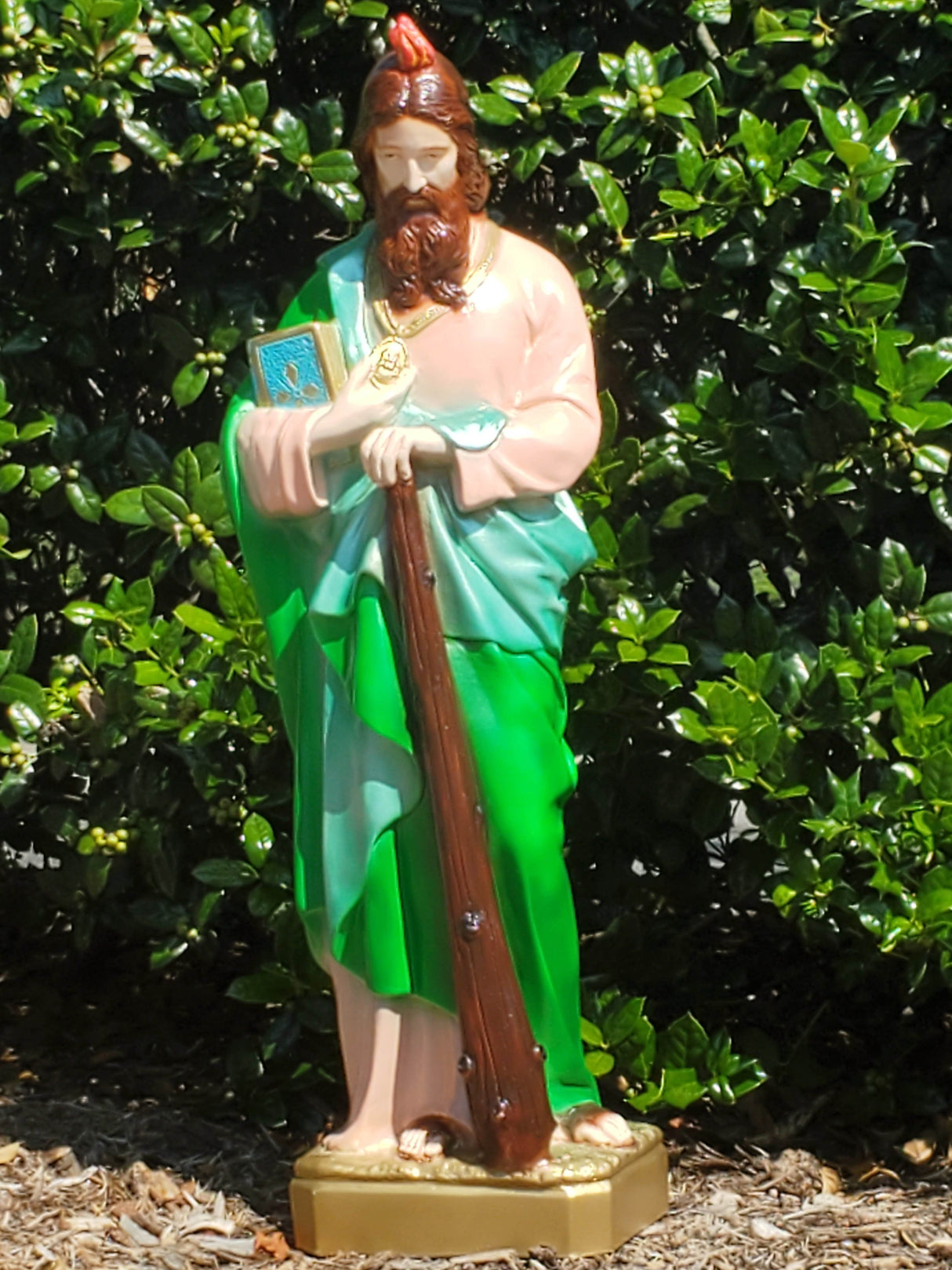 Saint Jude Outdoor Statue in Color Finish - 24 inch