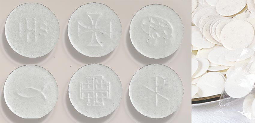 1-1/2 inch White Deluxe Communion Hosts 1000ct box