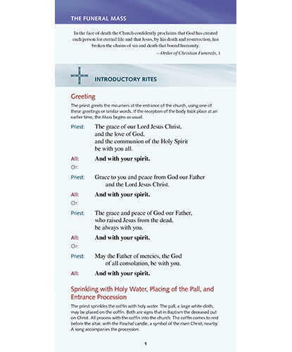 Funeral Mass Pew Card