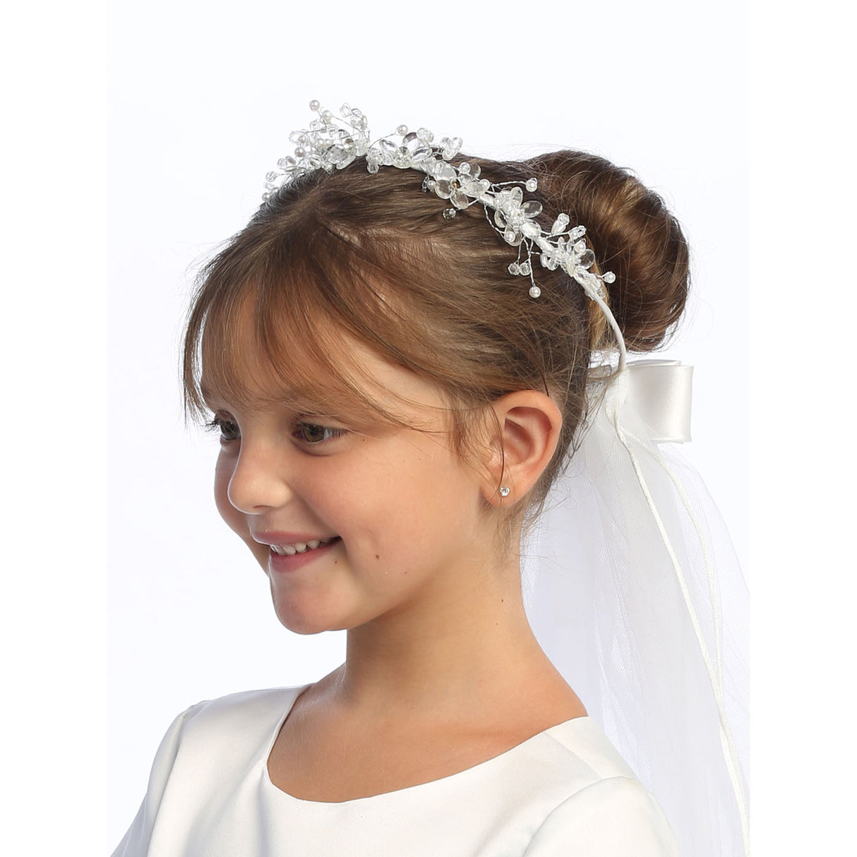 Cindy Crystal Flower Veil