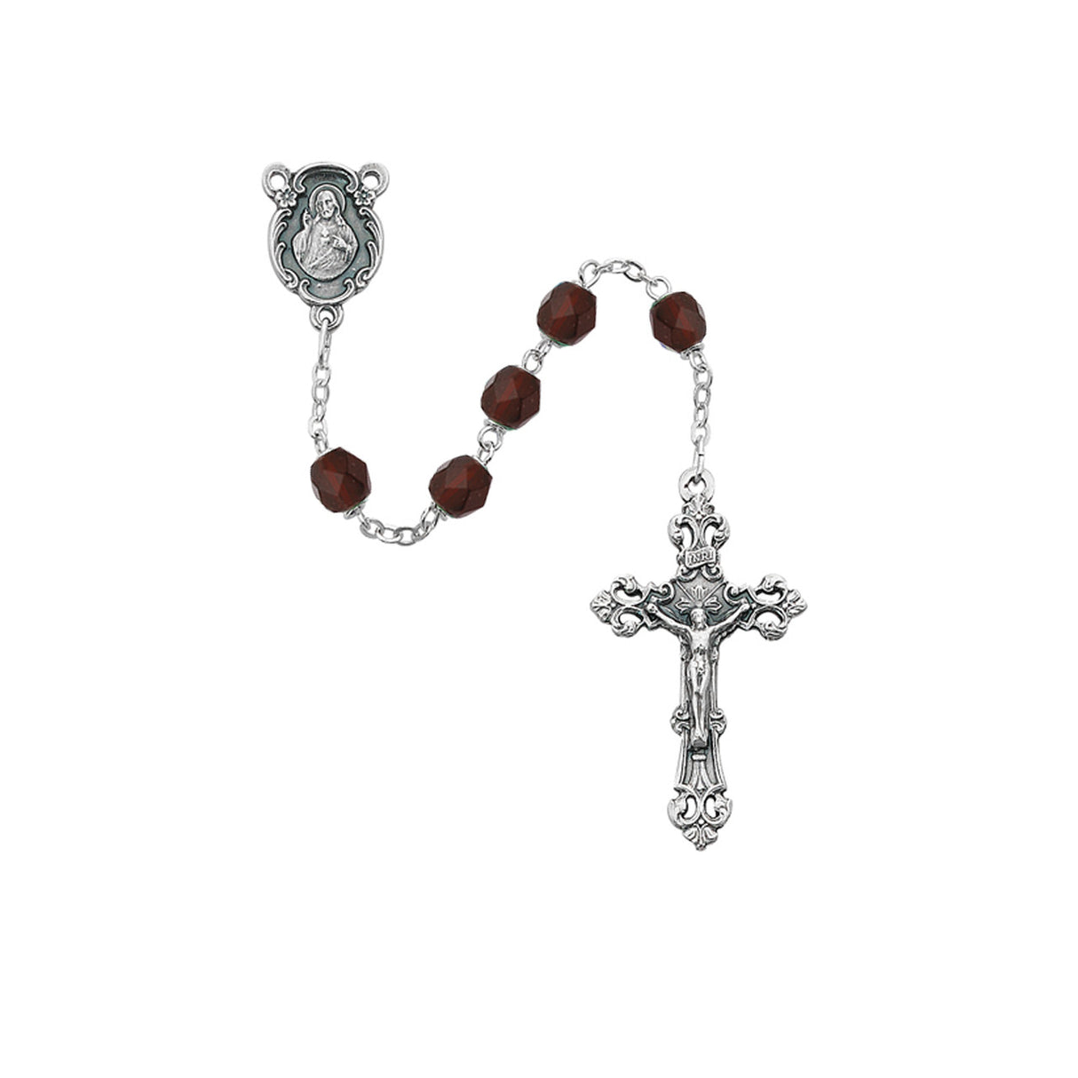 January Garnet Crystal Rosary