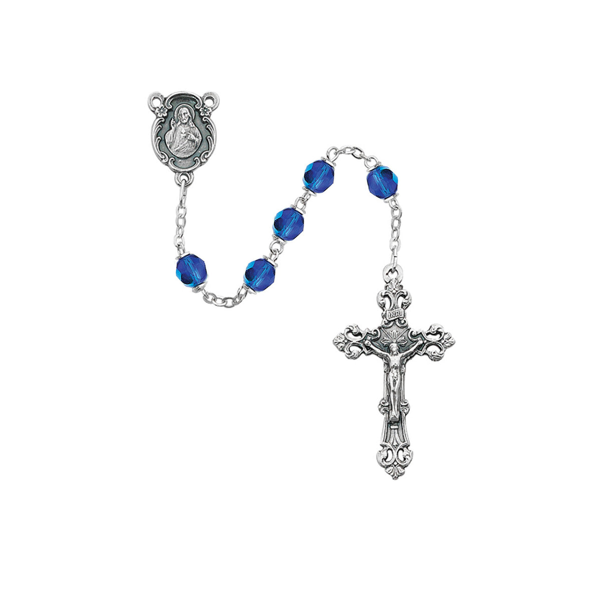 December Zircon Crystal Rosary 875-ZRG
