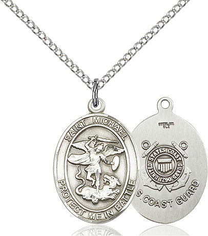 Sterling Silver St Michael Coast Guard Medal 1172SS3/18S